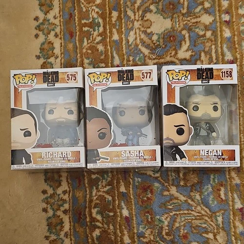 New ListingFunko Pop! Vinyl Richard #575, Sasha #577, Negan #1158 The Walking Dead 3 Pack