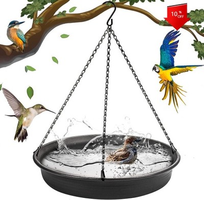 NEW,Hanging Bird Bath Hanging Bird-Feeder - Outdoors Garden Patio Decoration