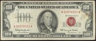 1966 $100 One Hundred Dollar RED SEAL United States Note Fr#1550