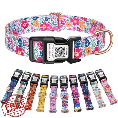 WhoseID Dog Collar Spring Fiesta L