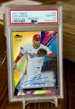 2021 Topps Finest Luis Garcia GOLD Refractor Auto Rookie /50 PSA 10 POP 2