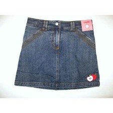 NEW Gymboree kids girls jean skirt 7 8 denim skort candy apple prep school club