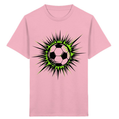 Kinder T-Shirt Fußball Explosion   Cooles Ballmotiv Kurzarmshirt für Jungen 