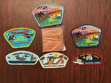 LOT OF 1993 NATIONAL JAMBOREE JSP's (6) AND LEATHER PATCH