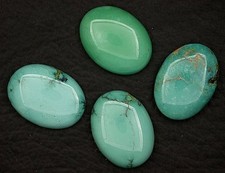 ONE 20x15 Oval Natural Turquoise Cabochon Gem Stone Gemstone 20mm x 15mm