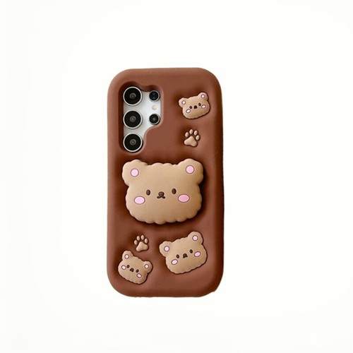 Cartoon Case For Samsung S21 23 24 Ultra Fe A35 25 Shockproof With brackets Bear - 第 19/19 張圖片