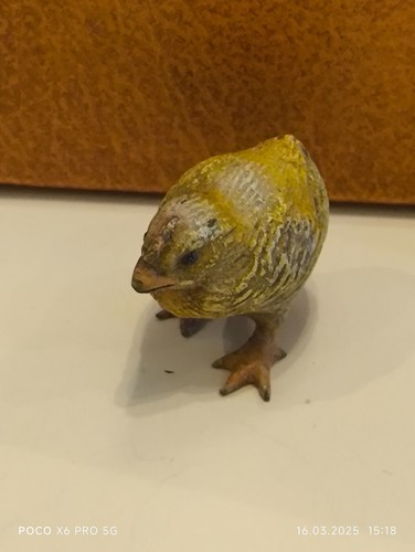 Antique Cold Painted Vienna Bronze Chick Figurine