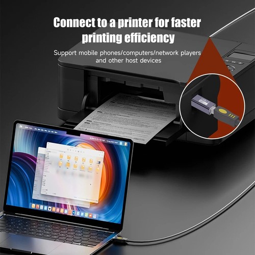 USB B Female to Type C 2.0 Adapter USB-B Micro Mini USB Male Converter Connector - Picture 5 of 10