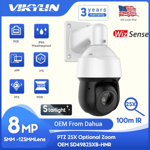 5pcs Dahua OEM SD49825XB-HNR 8MP 25xZoom 360Auto-track IR100M WizSense PTZ Camer
