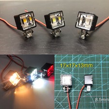 2PCS RC Car LED Light Lamp Searchlight 1/10 RC TRX-4 Axial SCX10 D90 for Tamiya
