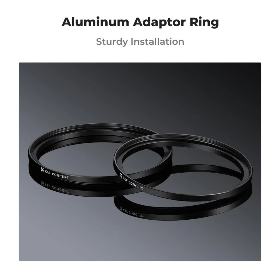 K&F Concept 2 Pcs Metal Stepping Up Rings Adapter Step Up for Camera Lens Filter - Image 4 of 4