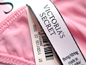 VICTORIA'S SECRET DREAM ANGELS Adjustable Thong Panty VS Pink Roses S M L XL NWT