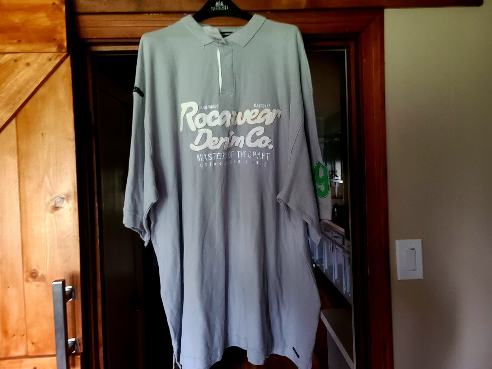 ROCAWEAR polo shirt 4XLT Rare FIND Y2k Era New Plastic Preserved Throwback LOGO image 3
