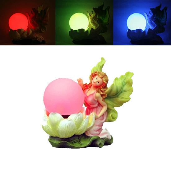 Outdoor Garden Decor Solar Fairy Angel/Cherub Statue Sculpture Light LED - Image 2 of 4