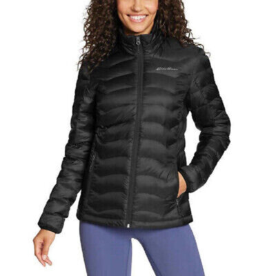 Eddie Bauer Womens 650 Fill Allied Feather Down Jacket (Black, XXL