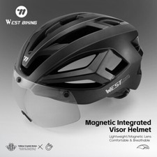 WEST BIKING Casco Bici Ciclismo con Occhiali Magnetici Scooter Casco E-bike