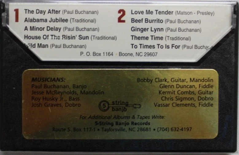 PAUL BUCHANAN BANJO DELIGHT [NEW CASSETTE TAPE] 5 STRING BANJO - Image 2 of 4