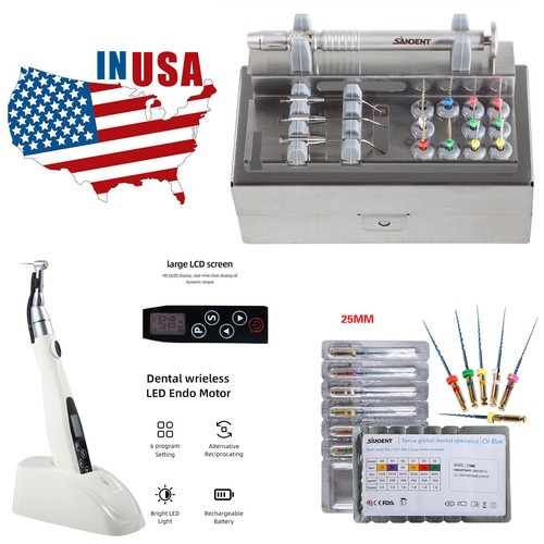 Dental Wireless LED Endo Motor 16:1 Contra Angle /Root Canal File Extractor USA - Picture 4 of 35