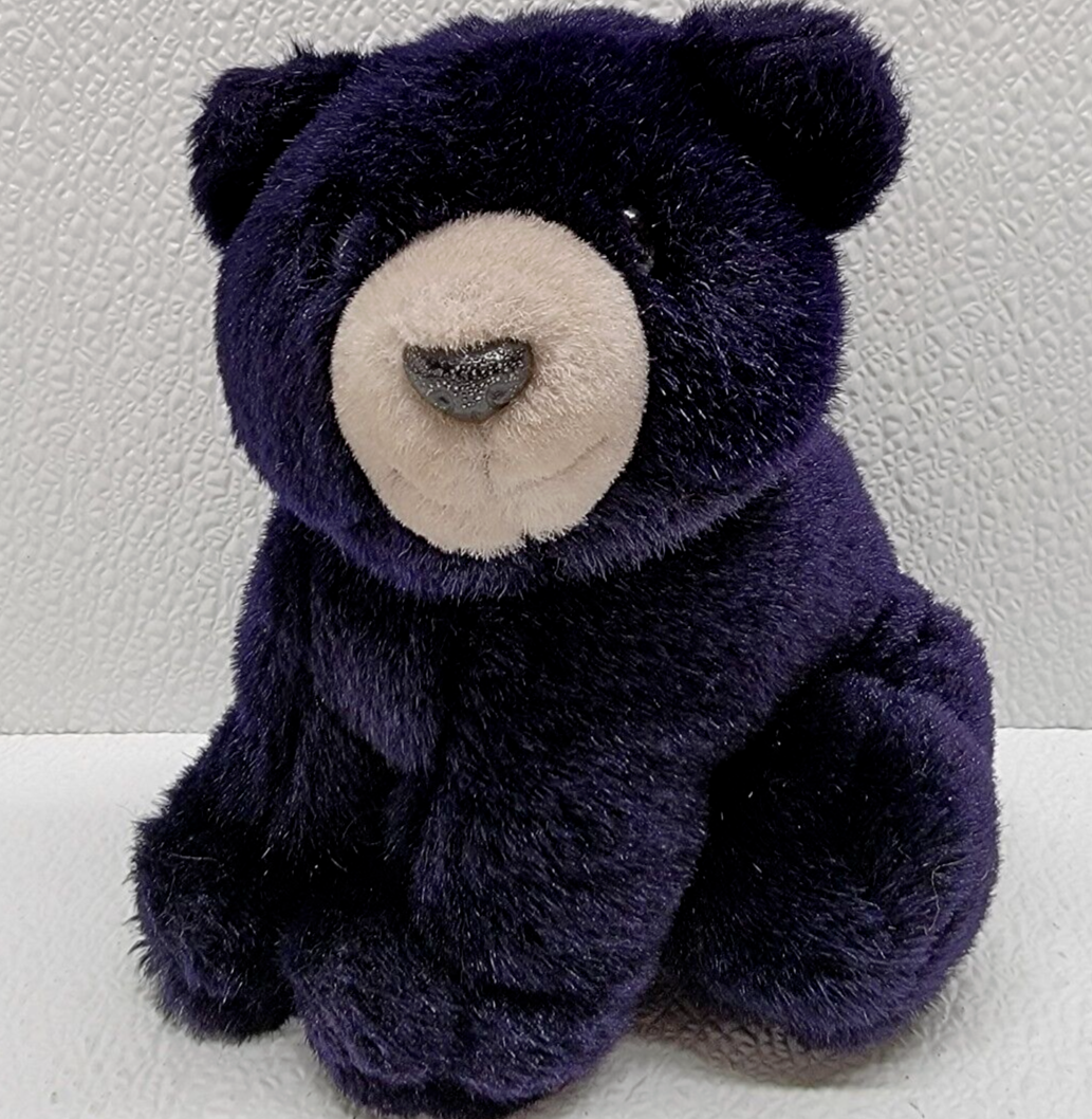 Vintage 1993 Dakin Navy Blue Gray Bear Sitting Plush | eBay