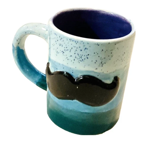SF Mustache Ceramic Mug Beard Shaving Coffee Tea Dad Boyfriend Guy Brother Gift