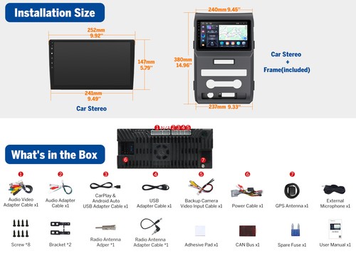 For Ford F150 2009-2014 F-150 Apple Carplay Android 13 Car Stereo Radio GPS WiFi - Picture 17 of 24