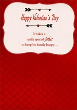 Two Arrows Father Valentines Day Card - Greeting Card by Designer Greetings
