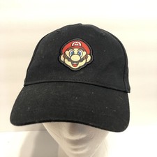 Nintendo Super Mario Logo Baseball Hat Cap Youth Boys Adjustable Black Cotton