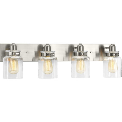 Progress P300048-009 Calhoun 4 Light 30'' Brushed Nickel Bath Vanity Wall Light