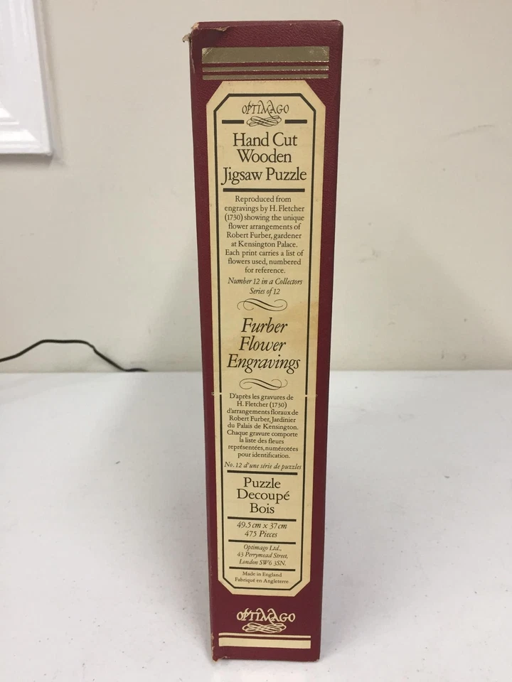 Optimago Furber 花雕 12 号手工切割老式木制拼图 — 第 2/4 张图片