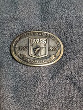 Bass Anglers Sportsman Society Belt Buckle. 25th Anniversary 1967-1992. Used.