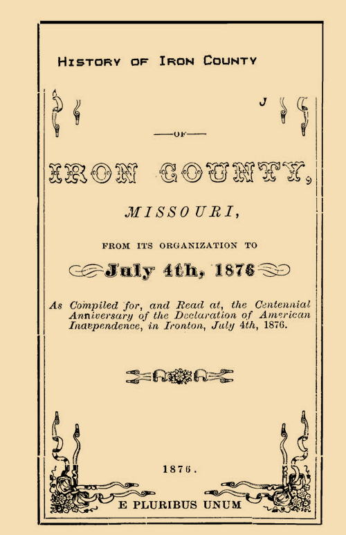 History of Iron County [MO] eBay