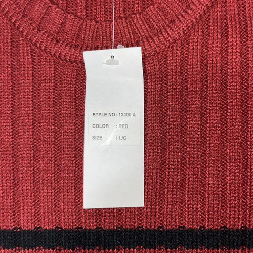 Neu mit Etikett Ferruche Herren Gr. L burgunderrot Rundhalsausschnitt Strickpullover Langarm Pullover - Bild 4 von 6