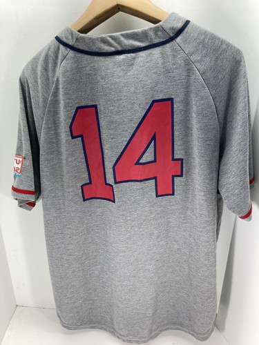 Cleveland Indians Guardians Baseball Jersey Men Size XL SGA Button Short Sleeve - Picture 7 of 13
