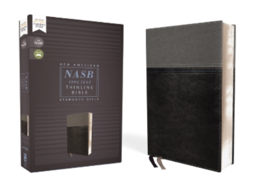 NASB, Thinline Bible, tendre cuir, noir, lettre rouge, texte 1995, (relié cuir) - Photo 1/1