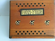 Vintage Wooden Country Farm Designed Cookbook Stand Holder Tabletop 13x11x7"