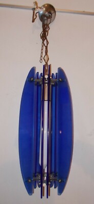 MODERNISM-DESIGN-DECORATIVE PENDANT LAMP-BLUE GLASS CHANDELIER