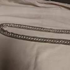 CHAIN BELT Silver Tone. Lobster Clasp multi-layered 32"In. - Extender