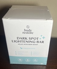 New Body Restore Dark Spot Lightening Bar Soap 2 pack Kojic Acid Eucalyptus