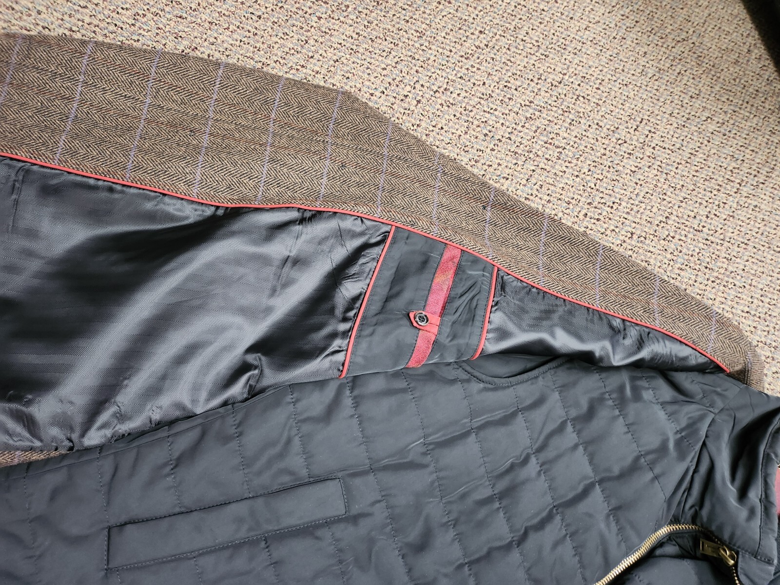 Men's Pendleton Wool Coat Jacket with removeable … - image 8