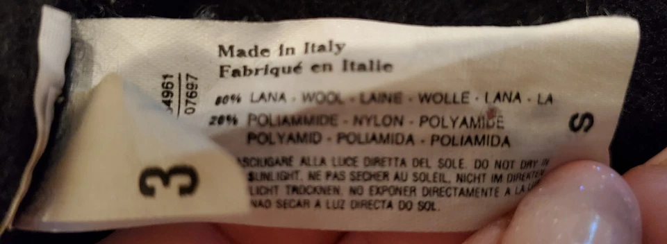 Sisley 黑色 100% 羊毛 A 字裙 S 码  — 第 4/4 张图片