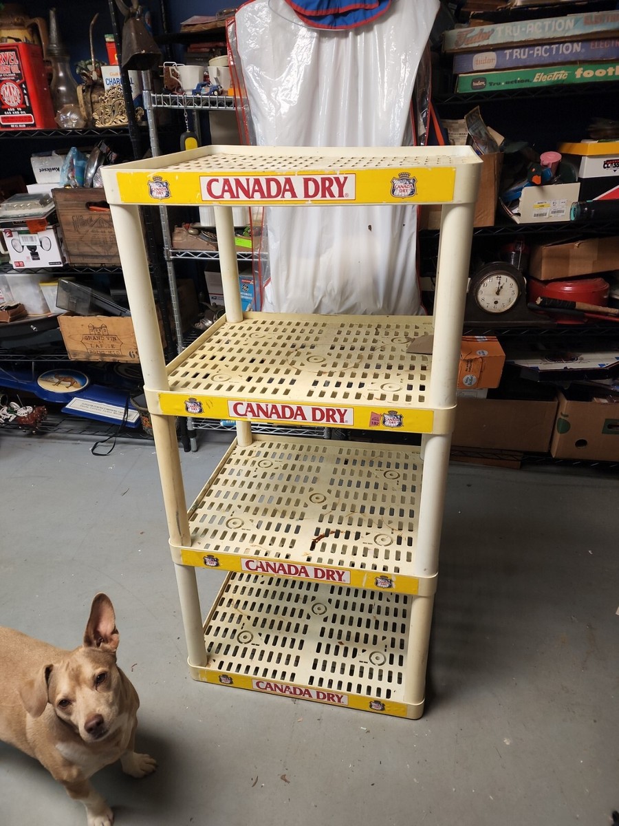 Vintage plastic Canada Dry Ginger Ale Rack, Four Shelf