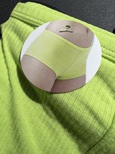 NO BOUNDARIES Women's XXXL 21 Ribbed Cotton Boyshort Underwear   Lime Green