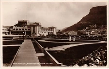 Left Side New Pavilion Old Cars Muizenberg Cape Town RPPC Photo Postcard 1920s