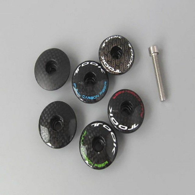 MTB Road Bike Full Carbon Fiber Headset Stem Top Cap 6.1g Bicycle Fork