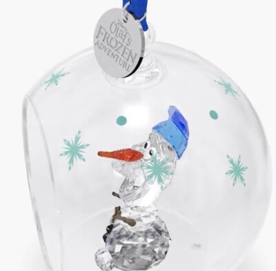 Swarovski Frozen Olaf ボールオーナメント New In Box Swarovski Disney Frozen Olaf Snowman Crystal Ball