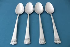 4 Place Oval Soup Spoons Oneida MELODIA 18/10 Indonesia LIGHT USE 7 1/8"