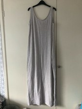 Vila Grey and Pink Striped Maxi Dress - UK Size XL