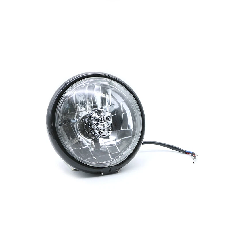 Motorcycle Skull Front 12V Head Light Headlight Head Lamp For Honda GN125 CG125  — 第 4/4 张图片