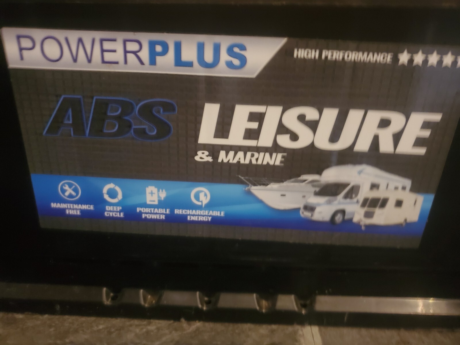 Halfords Leisure Battery HLB700 100ah & POWERPLUS ABS lesure marine