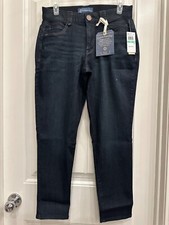 Size 6P Democracy Petite"Ab" solution Mid-rise Jegging indigo blue color
